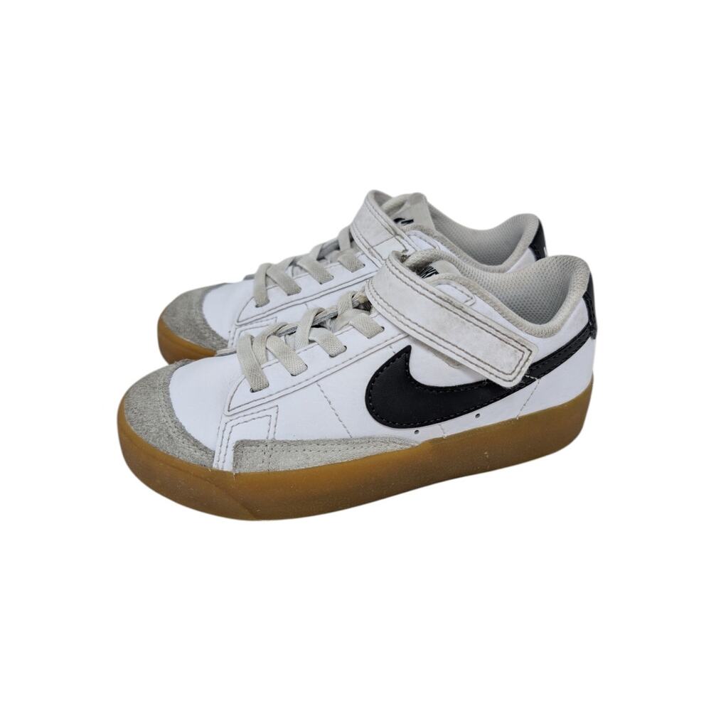 Nike Blazer Low Kids 11C White Black Gum Sneakers